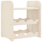 vidaXL Casier à vin avec panneau supérieur 33x25x37 cm bois pin massif