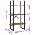 vidaXL Étagère de rangement 60x30x105 cm bois de pin massif