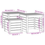 vidaXL Ensemble de boîtes de jardin 3 Pièces blanc bois de pin massif