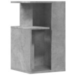 vidaXL Table d'appoint gris béton 35x35x60 cm bois d'ingénierie