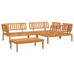 vidaXL Salon palette de jardin 4 Pièces bois d'acacia massif