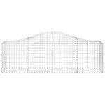 vidaXL Paniers à gabions arqués 11 Pièces 200x30x60/80 cm Fer galvanisé