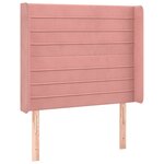 vidaXL Sommier à lattes de lit matelas et LED Rose 80x200 cm Velours