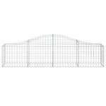 vidaXL Paniers à gabions arqués 13 Pièces 200x30x40/60 cm Fer galvanisé