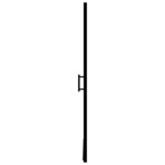 vidaXL Porte de douche verre trempé dépoli 81x195 cm noir