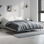 vidaXL Cadre de lit sans matelas gris béton 140x190 cm
