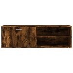 vidaXL Meuble TV chêne fumé 120x34x37 cm bois d'ingénierie