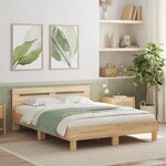 vidaXL Cadre de lit sans matelas chêne sonoma 140x200 cm