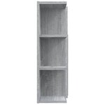 vidaXL Armoire à miroir de salle de bain Sonoma gris 80x20 5x64cm Bois