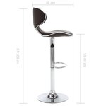 vidaXL Tabourets de bar 2 Pièces marron similicuir