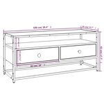 vidaXL Meuble TV chêne fumé 100x35x45 cm bois d'ingénierie