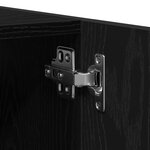 vidaXL Ensemble de meubles de salle de bain 3 pièces en bois d'ingénierie chêne noir