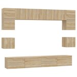 vidaXL Ensemble de meubles TV 8 Pièces Chêne sonoma Bois d'ingénierie