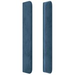 vidaXL Tête de lit à LED Bleu foncé 203x16x118/128 cm Velours