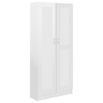 vidaXL Bibliothèque Blanc brillant 82 5x30 5x185 5cm Bois d'ingénierie
