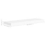 vidaXL Étagères murales flottantes 2 Pièces blanc 80x23 5x3 8 cm MDF