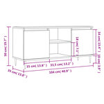 vidaXL Meuble TV chêne fumé 104x35x50 cm bois d'ingénierie