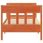 vidaXL Cadre de lit sans matelas cire marron 90x200 cm bois pin massif