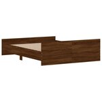 vidaXL Cadre de lit tête de lit et pied de lit chêne marron 140x200 cm