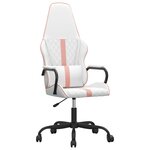 vidaXL Chaise de jeu Blanc et rose Similicuir