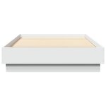 vidaXL Cadre de lit blanc 90x190 cm bois d'ingénierie