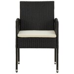 vidaXL Mobilier à dîner d'extérieur 9 Pièces Résine tressée Noir