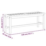 vidaXL Banc de jardin 110 cm bois massif d'acacia