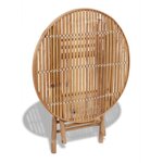 vidaXL Ensemble à manger d'extérieur pliable 5 Pièces Bambou