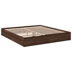 vidaXL Cadre de lit avec tiroirs chêne marron 200x200 cm