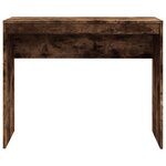 Bureau table poste de travail meuble d'ordinateur informatique étude chêne fumé 90 x 40 x 72 cm bois d'ingénierie brun 02_0023592