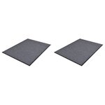 vidaXL Paillassons 2 Pièces PVC Gris 90x60 cm