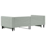 vidaXL Lit de jour avec gigogne sans matelas gris clair 100x200 cm