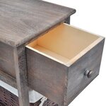 vidaXL Table de chevet 2 Pièces Bois Marron