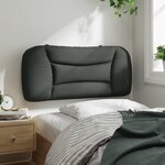 vidaXL Coussin de tête de lit gris foncé 90 cm tissu