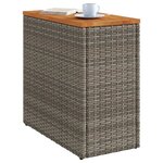 vidaXL Table d'appoint de jardin dessus en bois gris 58x27 5x55 cm