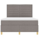 vidaXL Lit à ressorts avec matelas Taupe 160x200 cm Tissu