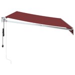 vidaXL Auvent rétractable automatique bordeaux 350x250 cm