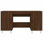 vidaXL Bureau chêne marron 140x50x75 cm bois d'ingénierie