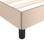 vidaXL Cadre de lit avec tête de lit Cappuccino 140x200 cm Similicuir