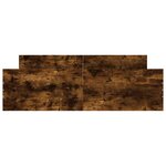 vidaXL Cadre de lit tête de lit et pied de lit chêne fumé 160x200 cm