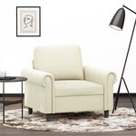 vidaXL Fauteuil Crème 60 cm Velours
