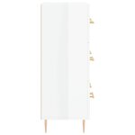vidaXL Buffet Blanc brillant 69 5x34x90 cm Bois d'ingénierie