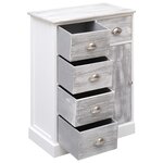 vidaXL Buffet avec 10 tiroirs Gris 113x30x79 cm Bois