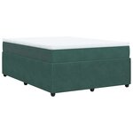vidaXL Sommier à lattes de lit et matelas Vert foncé 160x200cm Velours