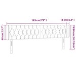 vidaXL Tête de lit à LED Vert foncé 183x16x78/88 cm Velours