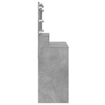 vidaXL Coiffeuse avec LED gris béton 80x41x134 5 cm