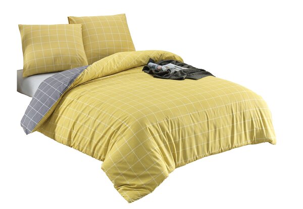 Parure de lit jaune TRENDY 240 x 220 cm
