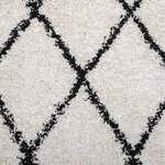 vidaXL Tapis shaggy à poils longs moderne crème et noir 300x400 cm