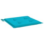 vidaXL Coussins de chaise de jardin lot de 6 turquoise 50x50x4cm tissu