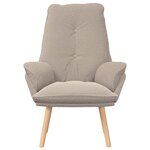 vidaXL Fauteuil relaxant Grise clair en tissu effet laine bouclée